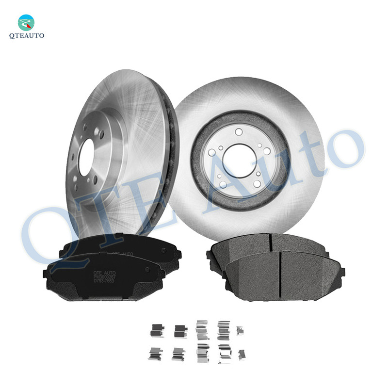 Set of 6 300mm Front Brake Disc Rotors-Ceramic Brake Pad Kit For 2001 2002 Acura MDX
