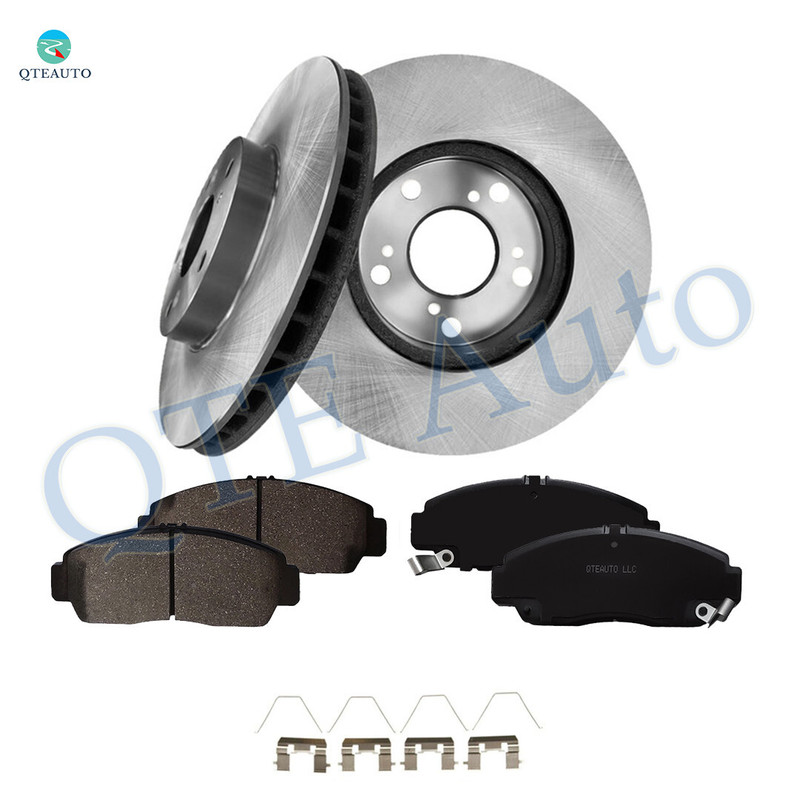 Set of 6 Front 282mm Brake Disc Rotors-Ceramic Brake Pad Kit For 2006-2011 Honda Civic