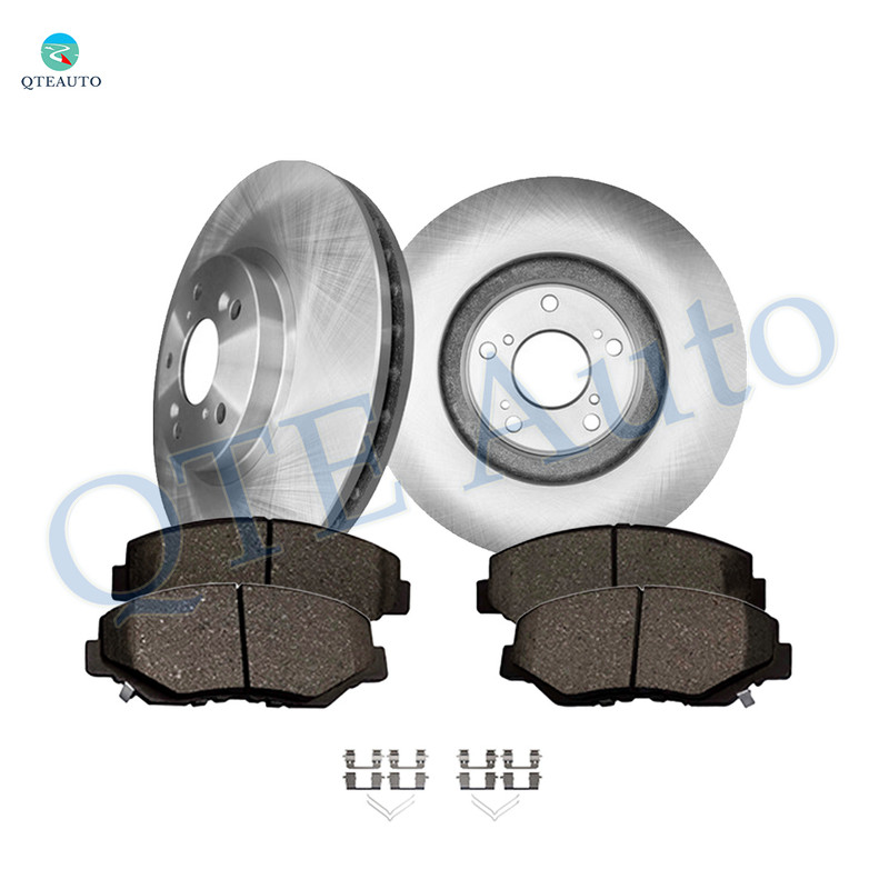 Set of 6 300mm Front Brake Disc Rotors-Ceramic Brake Pad Kit For 2003-2008 Honda Pilot