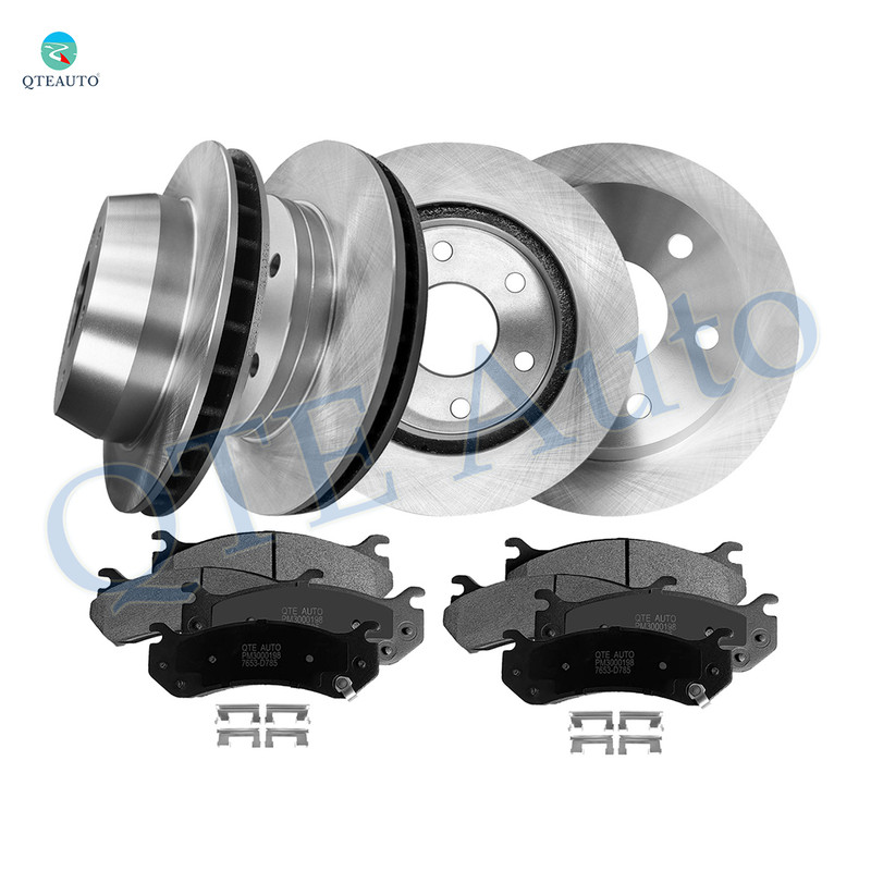 Set of 12 Front 305mm-Rear 330mm Brake Disc Rotors-Ceramic Brake Pad Kit For 2001 2002 Chevrolet Silverado 1500