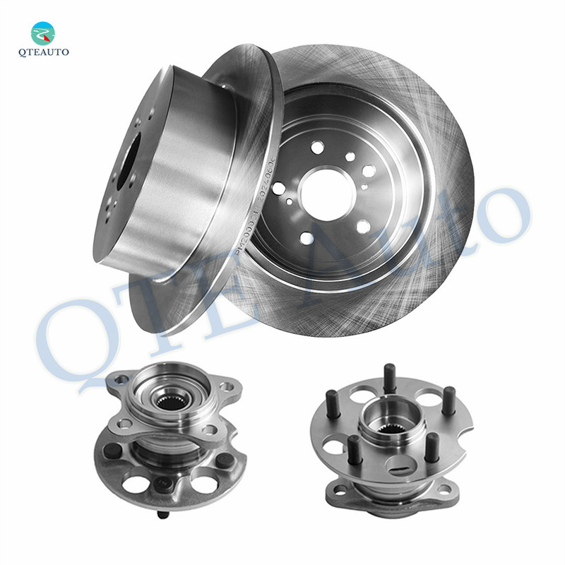 Set of 4 Rear 298mm Brake Disc Rotors-Wheel Hub Bearing Assembly For 2009-2015 Toyota Venza AWD