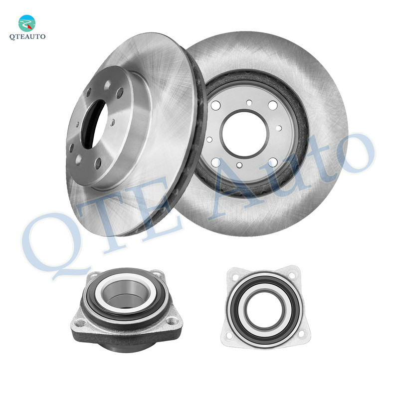 Set of 4 Front 260mm Brake Disc Rotors-Wheel Hub Bearing Assembly For 1998 1999 Acura CL