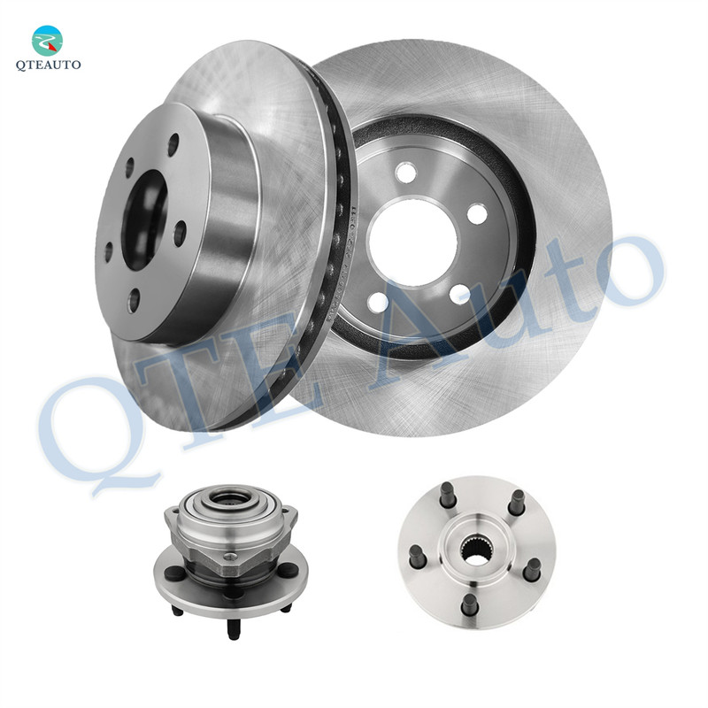 Set of 4 288.15mm Front Drilled Slotted Brake Disc Rotors-Wheel Hub Bearing Assembly For 2002-2005 Jeep Liberty