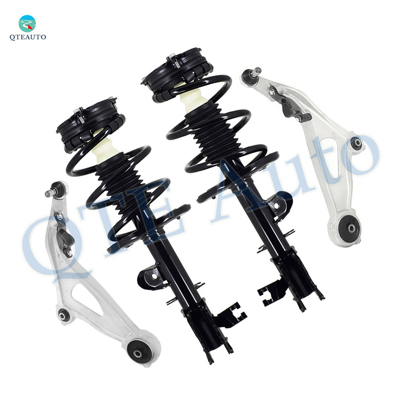 Set of 4 Front Lower Control Arm Ball Joint-Quick Complete Strut-Coil Spring Assembly For 2016-2020 Infiniti QX60 FWD