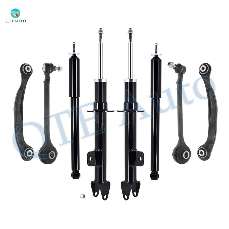 Set of 8 Front Lower Forward Control Arm Ball Joint-Suspension Strut Assembly-Rear Upper Rearward Control Arm-Shock Absorber For 2005-2010 Chrysler 300 w/ Performance Suspension