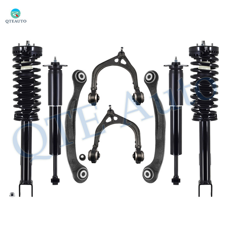 Set of 8 Front Upper Control Arm Ball Joint-Quick Complete Strut-Coil Spring Assembly-Rear Upper Rearward Control Arm-Shock Absorber For 2005-2010 Chrysler 300 C SRT8