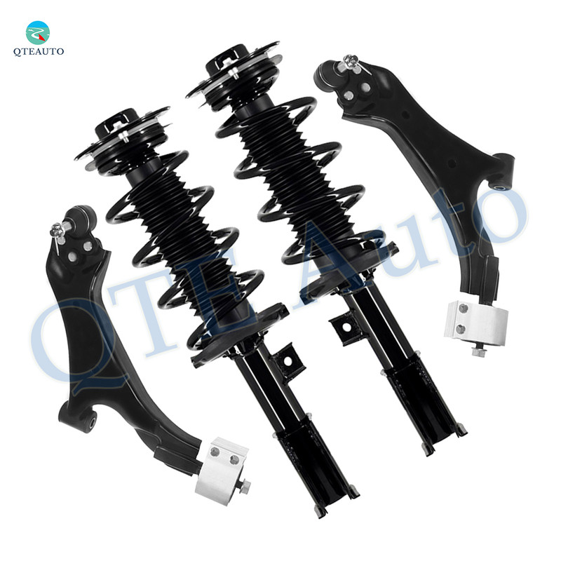 Set of 4 Front Lower Control Arm Ball Joint-Quick Complete Strut-Coil Spring Assembly For 2008-2010 Saturn VUE V6