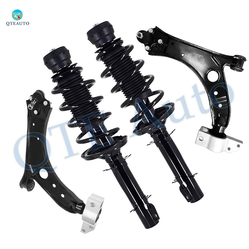 Set of 4 Front Lower Control Arm-Quick Complete Strut-Coil Spring Assembly For 2005 Volkswagen Jetta