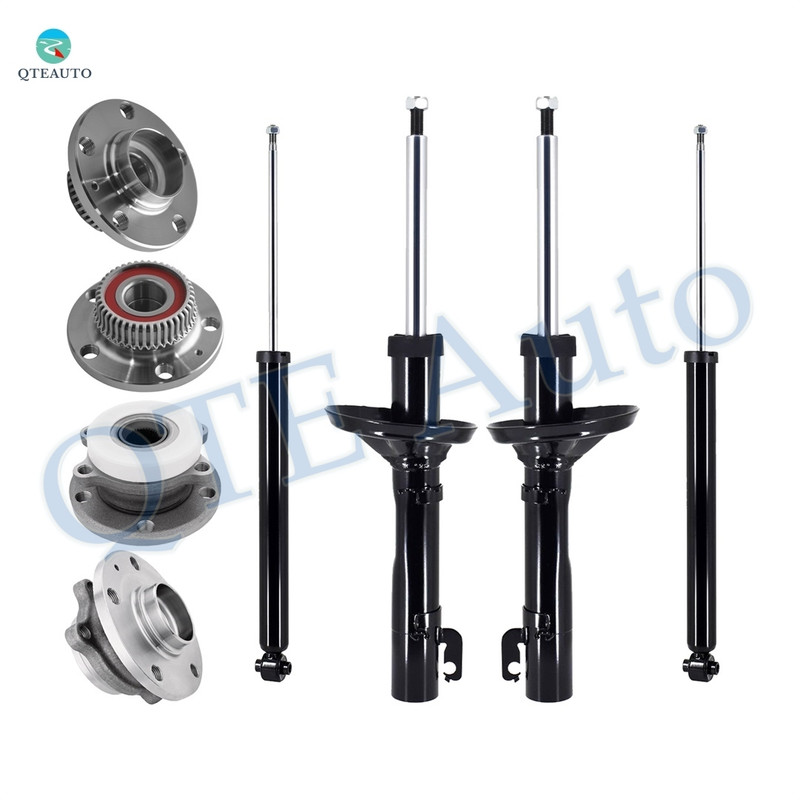 Set of 8 Front Wheel Hub Bearing Assembly-Suspension Strut Assembly-Rear Wheel Hub Bearing Assembly-Shock Absorber For 2007-2009 Volkswagen Jetta City Set of 8 Front Wheel Hub Bearing Assembly-Suspension Strut Assembly-Rear Wheel Hub Bearing Assembly-Shock Absorber For 2007-2009 Volkswagen Jetta City