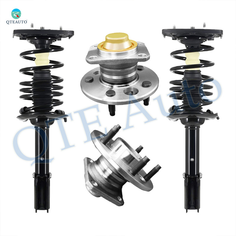 Set of 4 Rear Wheel Hub Bearing Assembly-Quick Complete Strut-Coil Spring Assembly For 1997-2001 Chevrolet Lumina