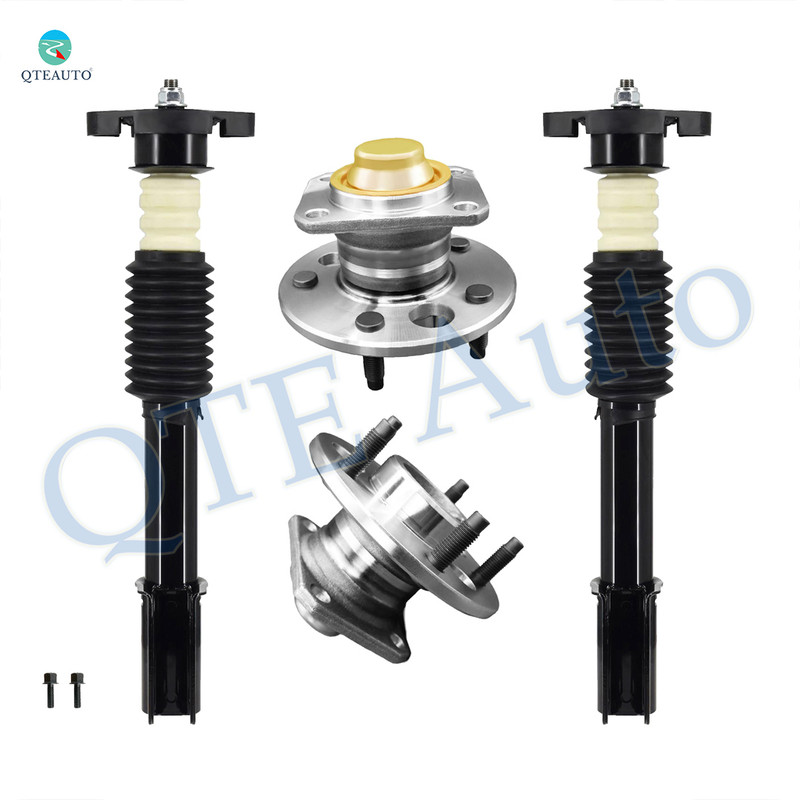 Set of 4 Rear Wheel Hub Bearing Assembly-Quick Complete Strut-Coil Spring Assembly For 1988-1993 Oldsmobile Cutlass Supreme