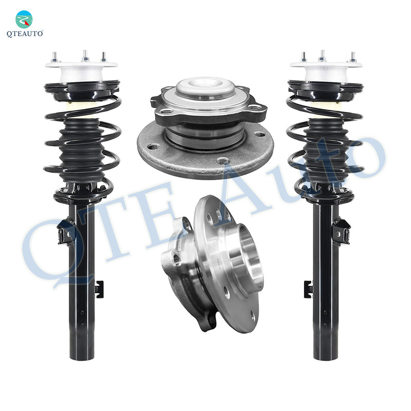 Set of 4 Front Wheel Hub Bearing Assembly-Quick Complete Strut-Coil Spring Assembly Replacement For 2012 2013 BMW 135I