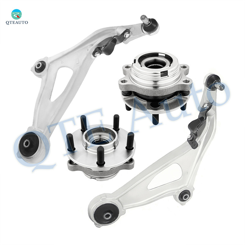 Set of 4 Front Lower Control Arm Ball Joint-Wheel Hub Bearing Assembly For 2014-2020 Infiniti QX60