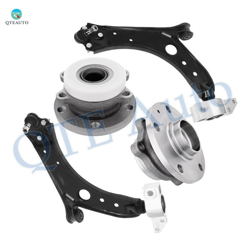 Set of 4 Front Lower Control Arm-Wheel Hub Bearing Assembly For 2010-2016 Volkswagen EOS