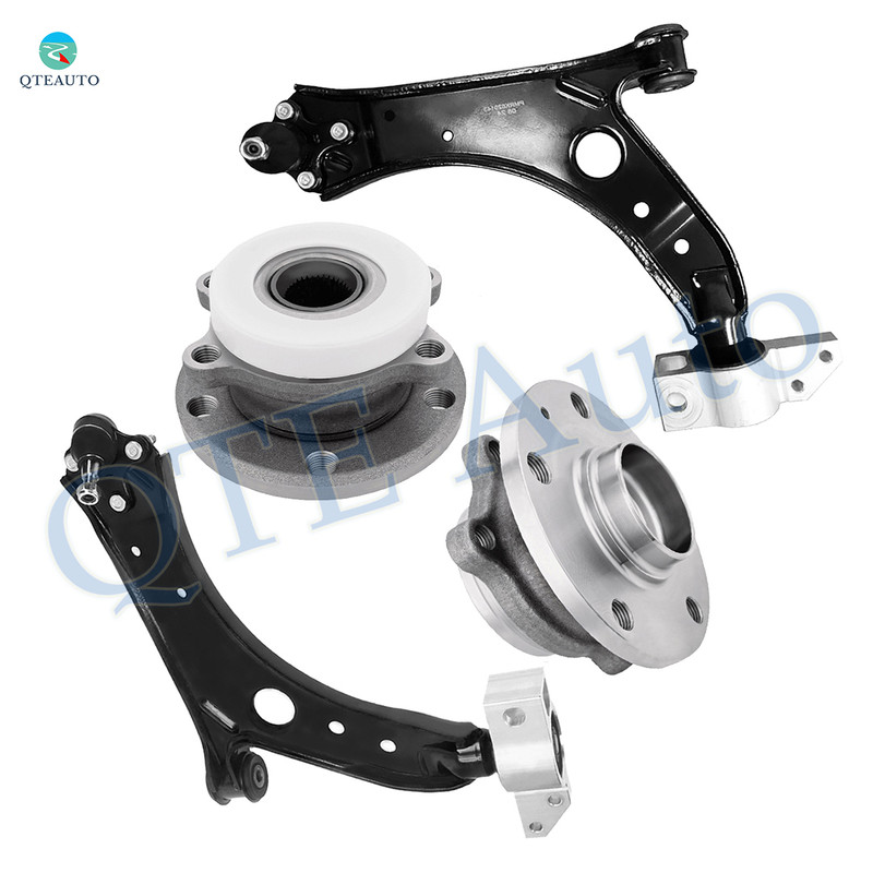 Set of 4 Front Lower Control Arm-Wheel Hub Bearing Assembly For 2010-2016 Volkswagen EOS