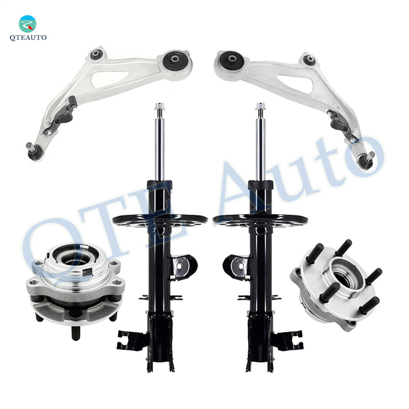 Set of 6 Front Lower Control Arm Ball Joint-Wheel Hub Bearing Assembly-Suspension Strut Assembly For 2013 Infiniti JX35