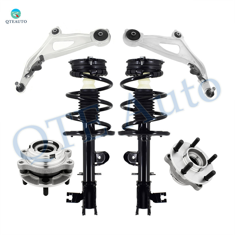 Set of 6 Front Lower Control Arm Ball Joint-Wheel Hub Bearing Assembly-Quick Complete Strut-Coil Spring Assembly For 2016-2020 Infiniti QX60 Set of 6 Front Lower Control Arm Ball Joint-Wheel Hub Bearing Assembly-Quick Complete Strut-Coil Spring Assembly For 2016-2020 Infiniti QX60