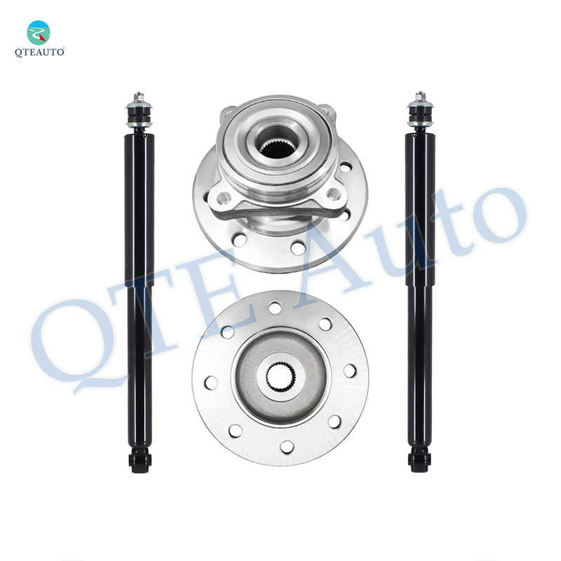 Set of 4 Front Wheel Hub Bearing Assembly-Shock Absorber For 1994-1999 Dodge RAM 3500