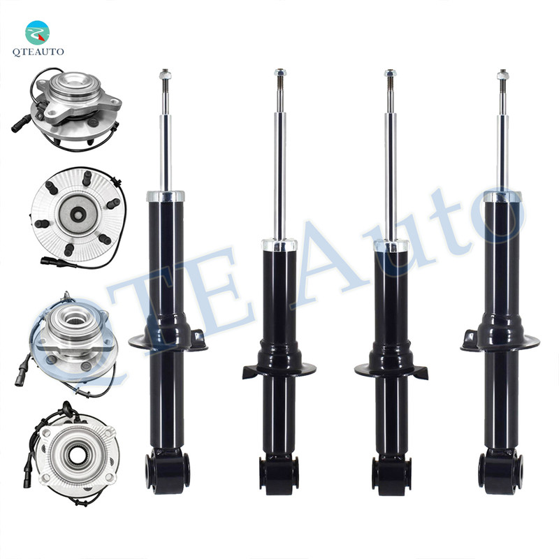 Set of 8 Front-Rear Wheel Hub Bearing Assembly-Suspension Strut Assembly For 2003-2006 Ford Expedition