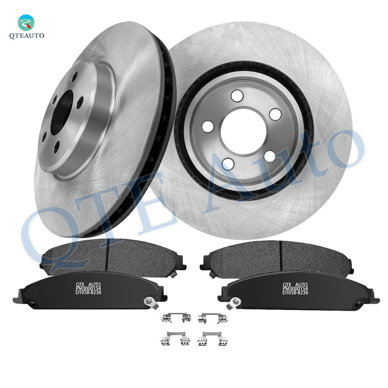 Set of 6 Front 320mm Brake Disc Rotors-Ceramic Brake Pad Kit For 2005-2008 Dodge Magnum