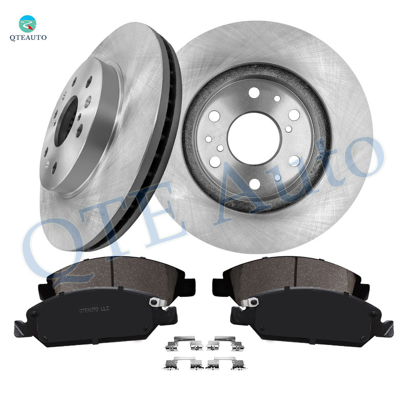 Set of 6 Front 330mm Brake Disc Rotors-Ceramic Brake Pad Kit For 2014 Chevrolet Tahoe