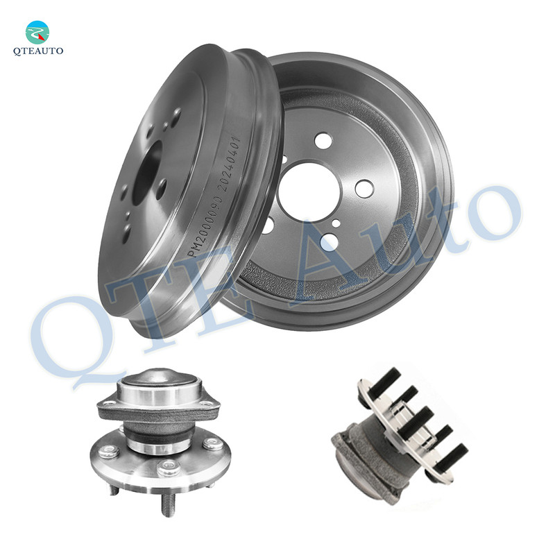 Set of 4 Rear 200mm Brake Disc Rotors-Wheel Hub Bearing Assembly For 2004-2008 Toyota Prius