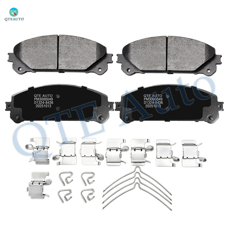 Front Brake Pads Replacement For 2008-19 Toyota Highlander, 11-21 Sienna, 10-19 Lexus RX450H, 15-17 NX200T, 18 20 21 NX300, 15-21 NX300H, 10-22 RX350, 18-22 RX350L/RX450Hl, Set of 4 Brake Pads