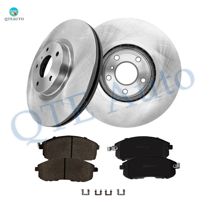 Set of 6 Front 320mm Brake Disc Rotors-Ceramic Brake Pad Kit For 2006 Nissan Altima