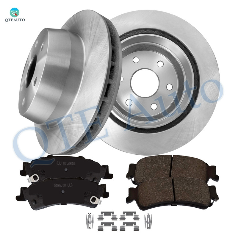 Set of 6 Rear 330.2mm Brake Disc Rotors-Ceramic Brake Pad Kit For 2000 2001 Chevrolet Suburban 1500