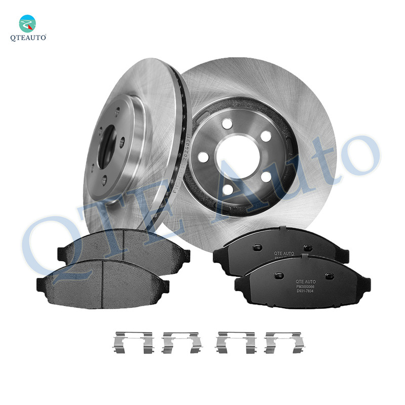 Set of 6 Front 305.2mm Brake Disc Rotors-Ceramic Brake Pad Kit For 2003-2011 Mercury Grand Marquis