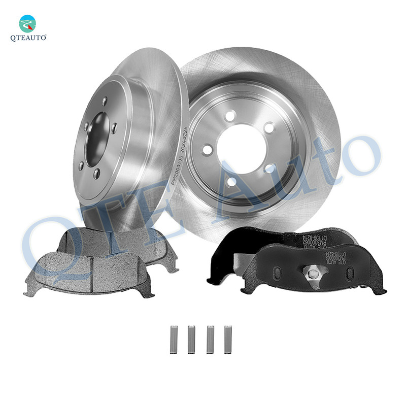 Set of 6 Rear 301mm Brake Disc Rotors-Ceramic Brake Pad Kit For 2007-2010 Ford Explorer Sport Trac