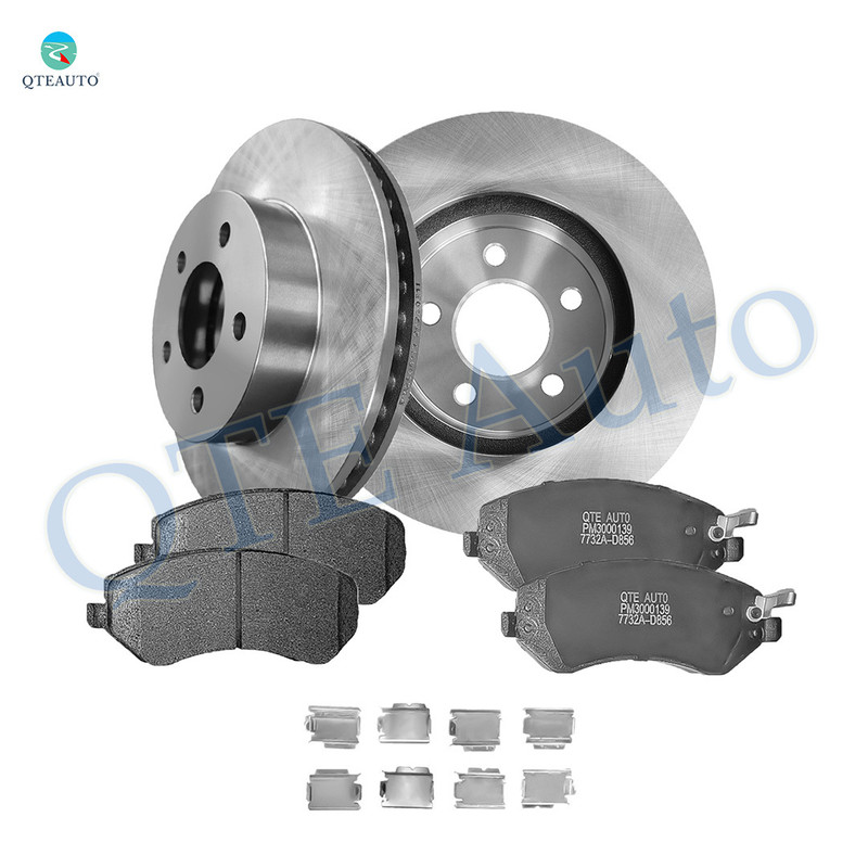 Set of 6 Front 288.15mm Brake Disc Rotors-Ceramic Brake Pad Kit For 2002-2007 Jeep Liberty