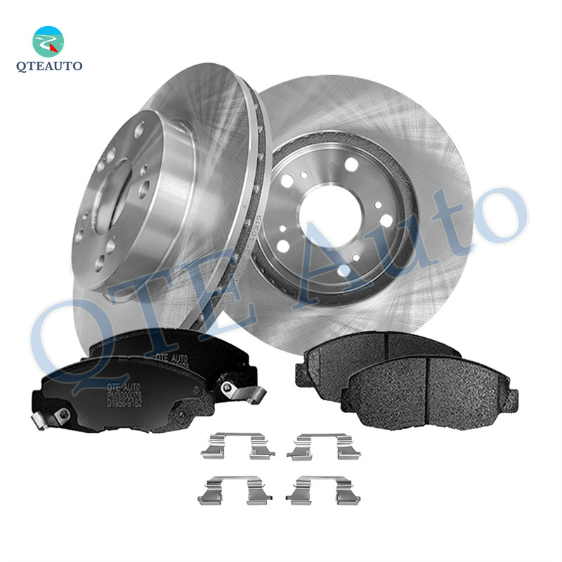 Set of 6 Front 262mm Brake Disc Rotors-Ceramic Brake Pad Kit For 2006-2011 Honda Civic