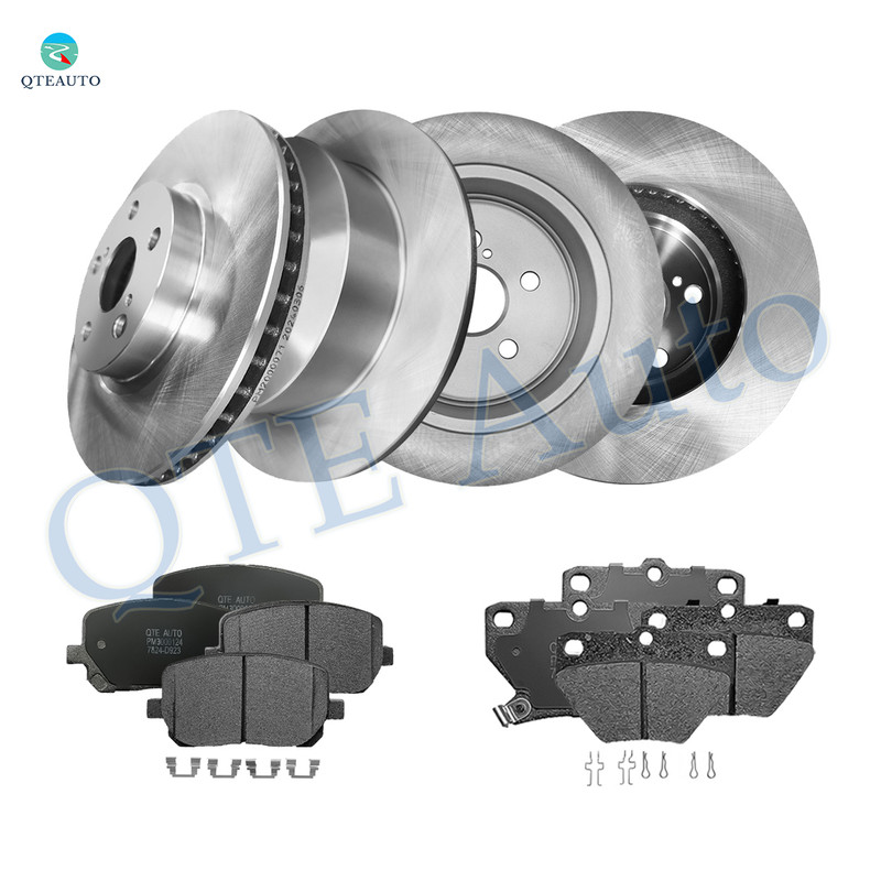 Set of 12 Front 275mm-Rear 269mm Brake Disc Rotors-Ceramic Brake Pad Kit For 2003-2006 Pontiac Vibe