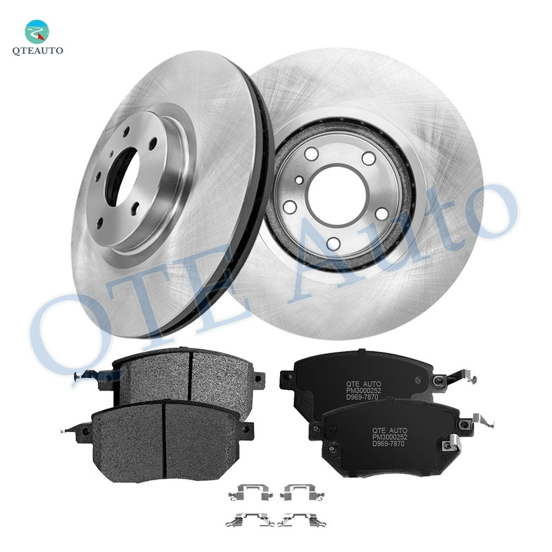 Set of 6 Front 320mm Brake Disc Rotors-Ceramic Brake Pad Kit For 2003-2006 Infiniti FX45