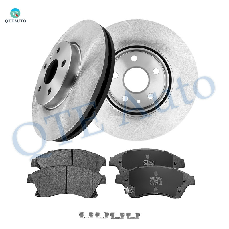 Set of 6 Front 276mm Brake Disc Rotors-Ceramic Brake Pad Kit For 2011-2015 Chevrolet Cruze