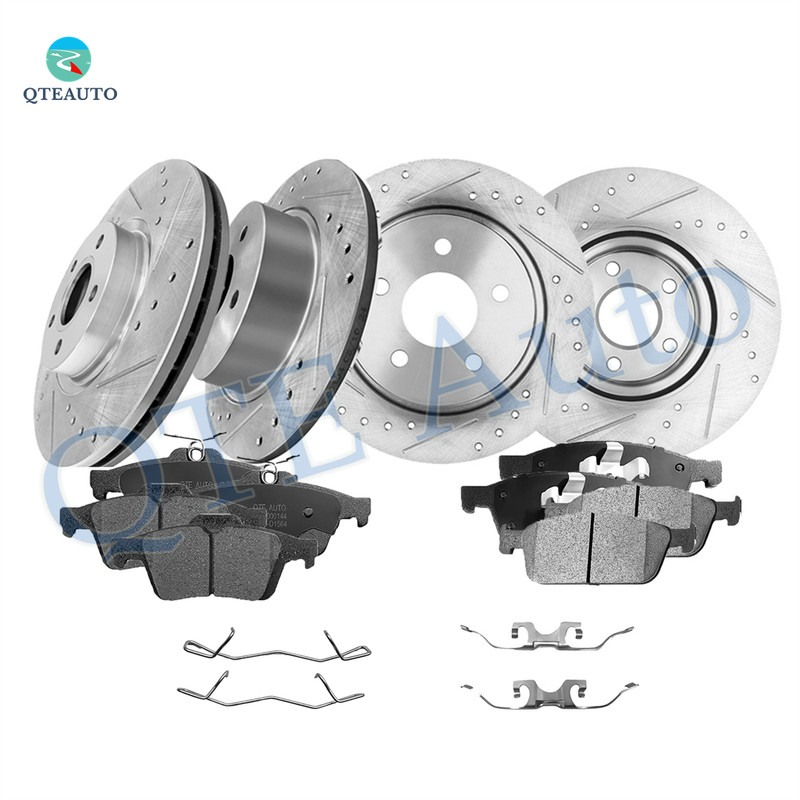 Set of 12 Front 320mm-Rear 280mm Drilled Slotted Brake Disc Rotors-D1645 8873 Ceramic Brake Pad Kit For 2013-2016 Ford Escape Set of 12 Front 320mm-Rear 280mm Drilled Slotted Brake Disc Rotors-D1645 8873 Ceramic Brake Pad Kit For 2013-2016 Ford Escape
