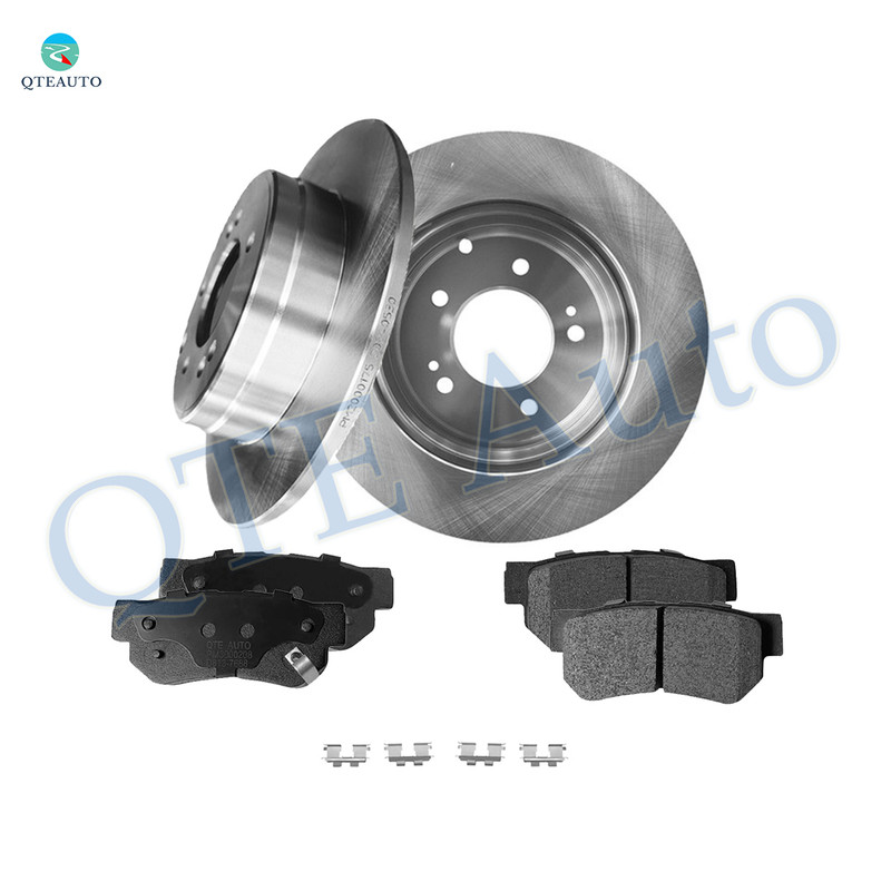 Set of 6 Rear 284mm Brake Disc Rotors-Ceramic Brake Pad Kit For 2008 Hyundai Sonata