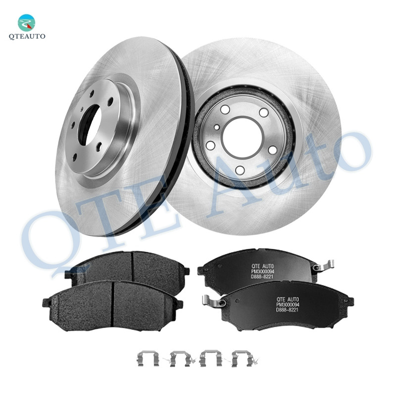 Set of 6 Front 320mm Brake Disc Rotors-Ceramic Brake Pad Kit For 2011 Infiniti M37