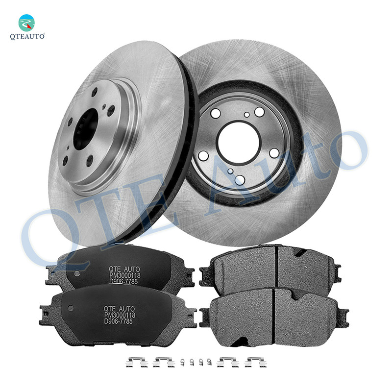 Set of 6 Front 296mm Brake Disc Rotors-Ceramic Brake Pad Kit For 2002 2003 Lexus ES300