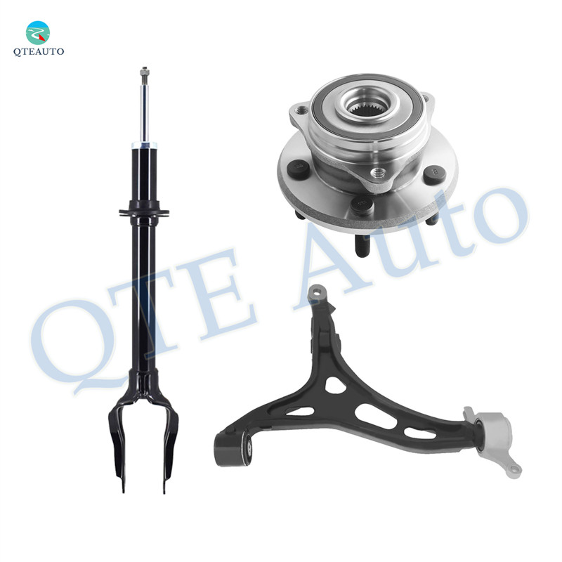 Set of 3 Front Right Lower Control Arm-Wheel Hub Bearing Assembly-Suspension Strut Assembly For 2011-2015 Dodge Durango
