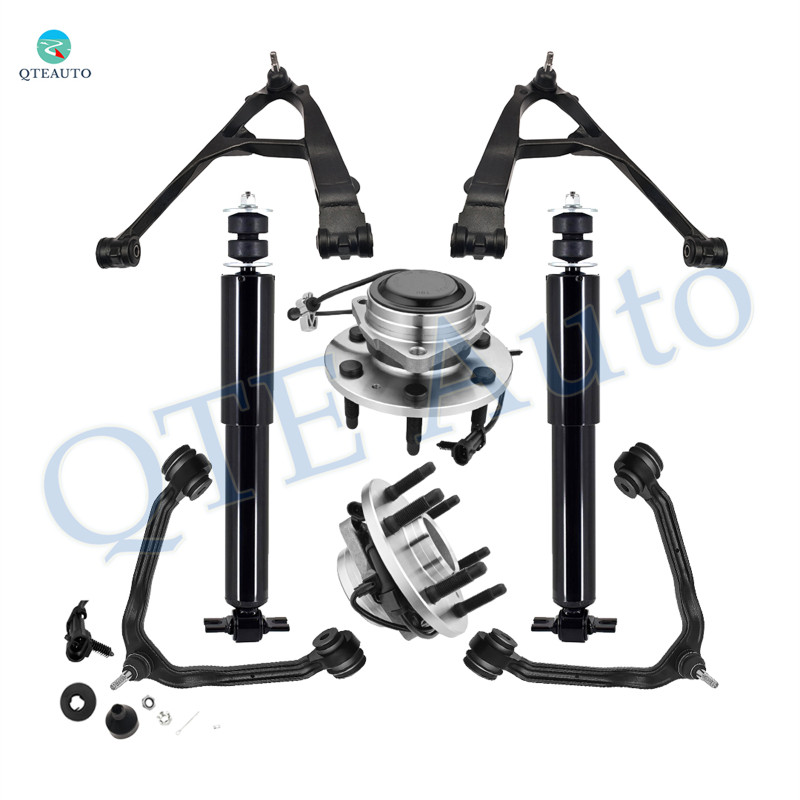 Set of 8 Front Upper and Lower Control Arm Ball Joint-Wheel Hub Bearing Assembly-Shock Absorber For 2007 Chevrolet Silverado 1500 Classic Without 20 (in) Wheels