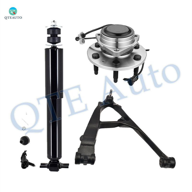 Set of 3 Front Right Lower Control Arm Ball Joint-Wheel Hub Bearing Assembly-Shock Absorber For 2007 Chevrolet Silverado 1500 Classic Without 20 (in) Wheels