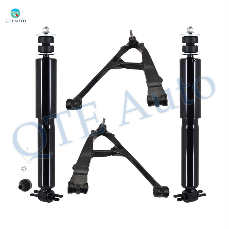 Set of 4 Front Lower Control Arm Ball Joint-Shock Absorber For 2004 2005 GMC Savana 2500