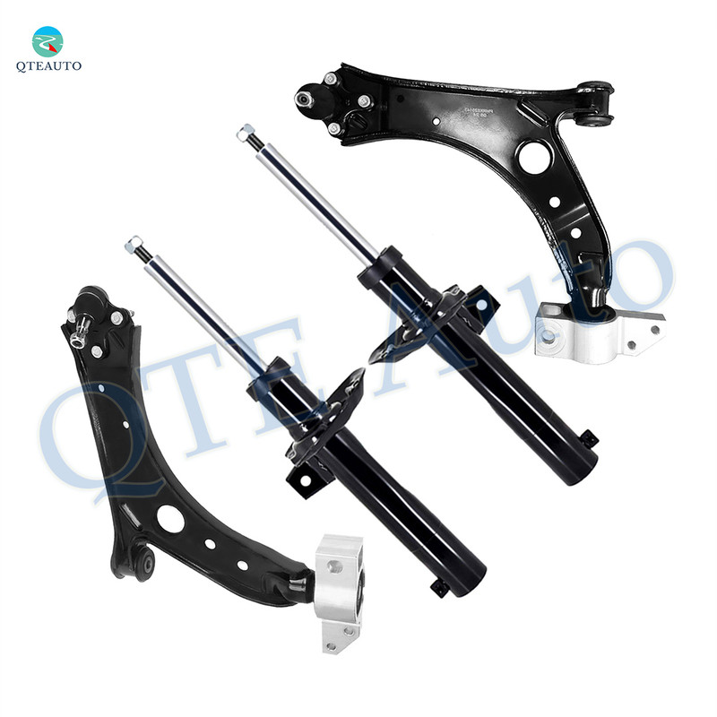 Set of 4 Front Lower Control Arm-Suspension Strut Assembly For 2010-2014 Volkswagen Golf