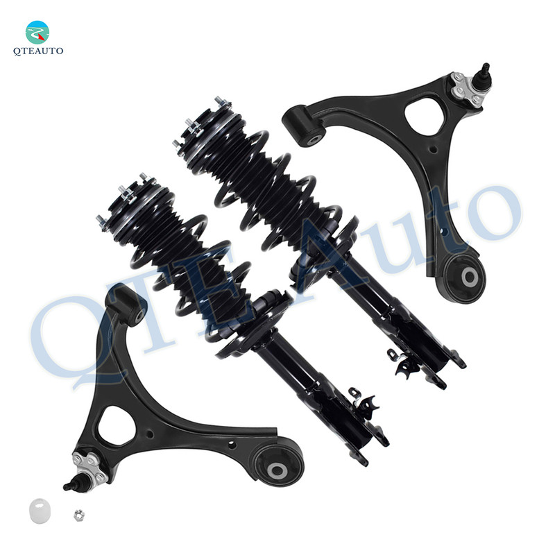 Set of 4 Front Lower Control Arm Ball Joint-Quick Complete Strut-Coil Spring Assembly For 2006-2011 Acura CSX