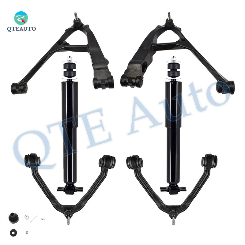 Set of 6 Front Upper and Lower Control Arm Ball Joint-Shock Absorber For 2004-2006 Chevrolet Silverado 1500