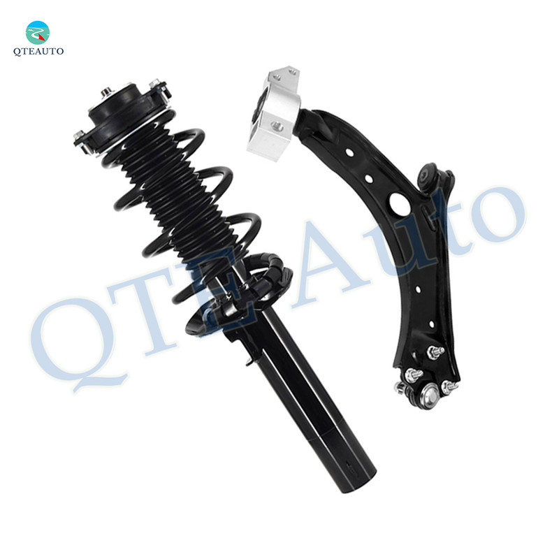 Front Left Lower Control Arm-Quick Complete Strut-Coil Spring Assembly For 2006-2013 Audi A3