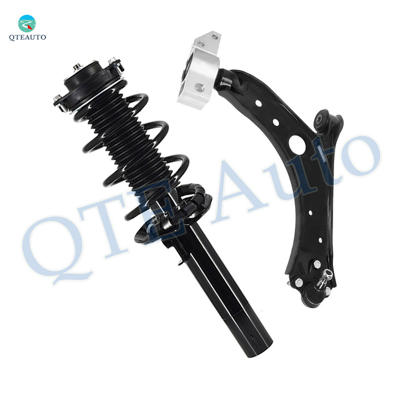 Front Left Lower Control Arm-Quick Complete Strut-Coil Spring Assembly For 2006-2013 Audi A3