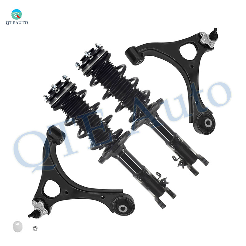 Set of 4 Front Lower Control Arm Ball Joint-Quick Complete Strut-Coil Spring Assembly For 2006-2011 Honda Civic Coupe